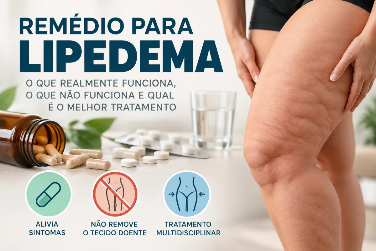 Remédio para lipedema: existe? O que a ciência mostra sobre medicamentos e suplementos
