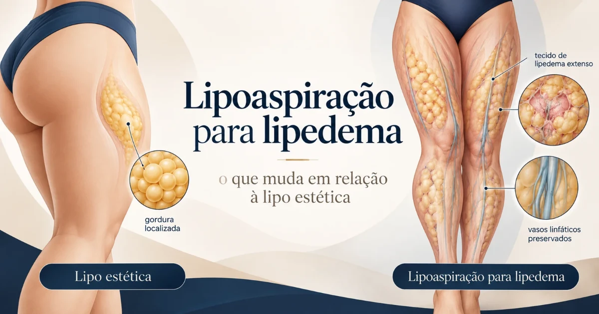 Lipoaspiração para lipedema: o que muda em relação à lipo estética